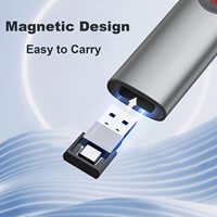 2-en-1 USB Hyperlink page tournant pointeur laser rouge sans fil présentateur clicker à distance pour présentations powerpoint rechargeable
