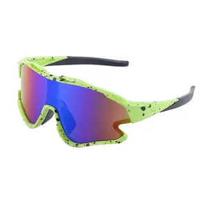 New arrival sport cycling sunglasses outdoor bike colourful man glasses oversized uv400 shades