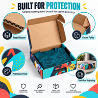 Boîte d'expédition personnalisée en carton ondulé imprimée en couleur avec intérieur adapté aux vêtements et approvisionnement en gros pour les marques de vêtements