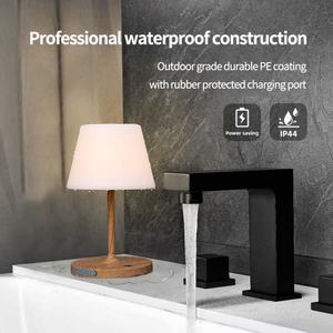 Lampe de douche moderne simple rechargeable et étanche, lampe de table pour lecture, chambre à coucher, salon, lampes à piles IP44 - Product Image 2