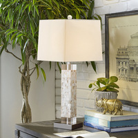 Lampes de chevet modernes en gros, lampes de table décoratives de luxe en coquillage côtier pour hôtels, maisons et salons