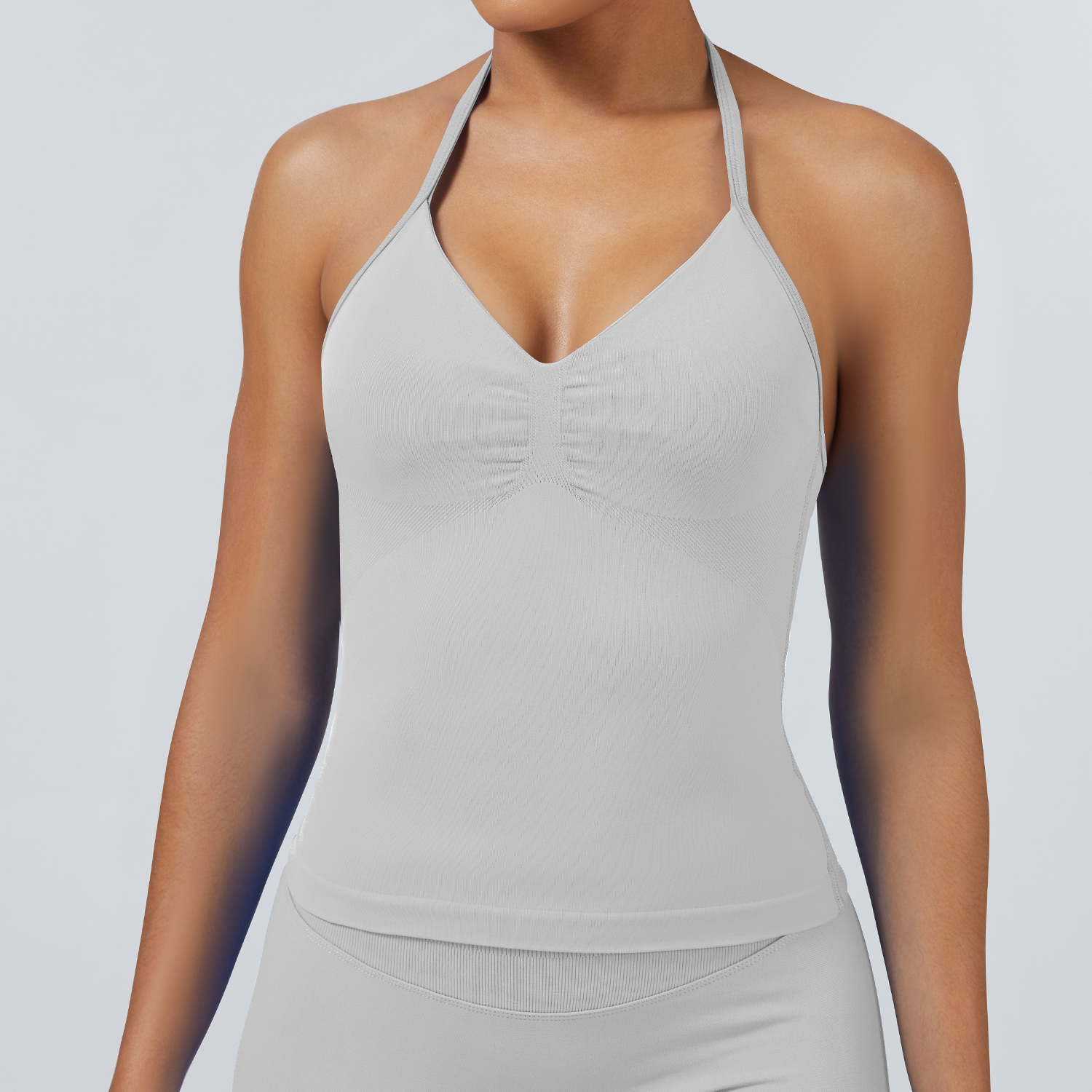 Hot Selling Women's Lightweight Breathable Sports Yoga Vest Halter Bra Top for Outdoor Running Fitness Plus Size Anti-Exposure