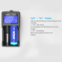 XTAR VC2 3.7 volt Li ion Chargeur de Pile Batterie Lithium 3.7 v 18650 2s Double slot Intelligent Battery Charger Professional