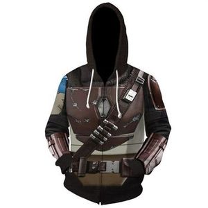 Fitspi livraison directe Mandalorian Costume sweat à capuche commande en gros conception personnalisée grands et grands hommes - Product Image 2