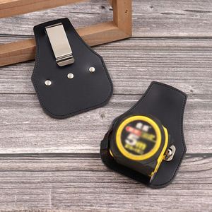Funda de cuero PU duradera para cinta métrica, soporte para colgar en la cintura, bolsa para cinta métrica, para electricistas, carpinteros, actividades al aire libre - Product Image 4