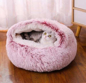 Giường vật nuôi cho mèo với kích thước khác nhau và màu sắc một nửa bao quanh giường vật nuôi - Product Image 3