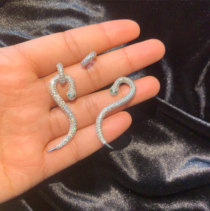 Grande Marca 925 Argento Libero del Nichel Cubic Zirconia <span class=keywords><strong>Orecchini</strong></span> Del <span class=keywords><strong>Serpente</strong></span> - Product Image 5