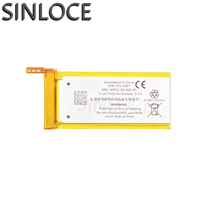 Real Capacity Li-Polymer Replacement Battery 616-0407 3.7V For Apple iPod Nano 4 4th Generation A1285 MP3 Player