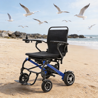 Fauteuil roulant électrique en alliage carbone-magnésium de 14,6 kg, chaise de mobilité intelligente compacte et pliable sans balais