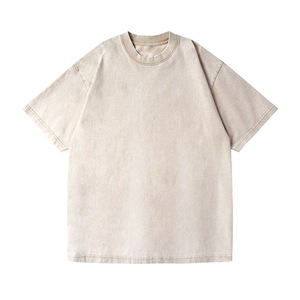 T-shirt <span class=keywords><strong>vintage</strong></span> en coton peigné vieilli, lourd, marque américaine personnalisée, 230g, t-shirts amples pour hommes - Product Image 5