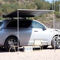 Tente de toit pour voiture 4x4, coque rigide en alliage d'aluminium, double couche, imperméable, quatre saisons, auvent arrière pliable automatique, abri solaire