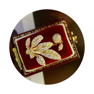 Bague ouverte ajustable en zircon motif feuille de bananier pour femme, bijou de doigt tendance pour les vacances - Product Image 6