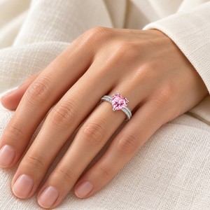 Anello a Forma di Cuore per Donne, Design Romantico, Accessorio da Dito per Uso Quotidiano - Product Image 2