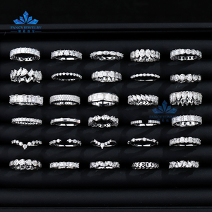 Expédition rapide, bague en or massif 10K 14K 18K, bague éternelle avec diamants, diamant de laboratoire taille émeraude, <span class=keywords><strong>pour</strong></span> mariage, fiançailles, cadeaux - Product Image 4