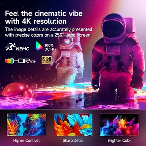 โปรเจคเตอร์พกพาสำหรับฉายภาพยนตร์กลางแจ้ง ความสว่าง 10,000 ลูเมนส์ รองรับ 4K โฟกัสอัตโนมัติแบบ OEM อัปเกรด รองรับ 1080P พร้อมลำโพงในตัว และ WiFi แบบ Dual-Band - Product Image 2