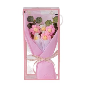 Hand Knitted Yarn Flower Bouquet <b>Box</b> Daisy Flower Valentine Teachers Day <b>Gift</b> Wholesale - Product Image 5