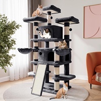 Offre Spéciale maison d'arbre de chat de luxe grande tour de chat avec griffoir en sisal escalade et cadre de saut planche à gratter pour animaux de compagnie