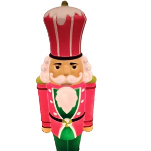 Blow Mold Christmas Decorations Plastic PP <b>Nutcracker</b> Soldier Ornaments Christmas Outdoor Interior Decoration with Lights - Product Image 1