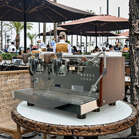 Mesin kopi Espresso hemat ganda 2 Grup Komersial profesional Italia 3 dalam 1