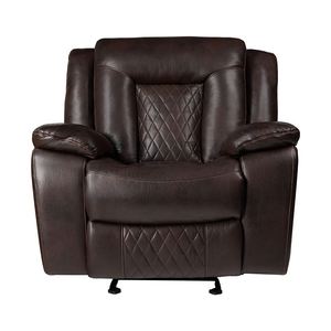 Canapé sectionnel professionnel en cuir et bois avec fonction massage, design moderne pour salon, canapé inclinable à boutons pour home cinéma - Product Image 4