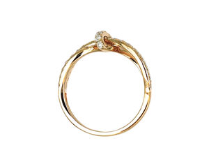 Anillo de nudo infinito con diamantes en oro rosa de 18 quilates, joyería moderna, romántica y de lujo para mujer - Product Image 3