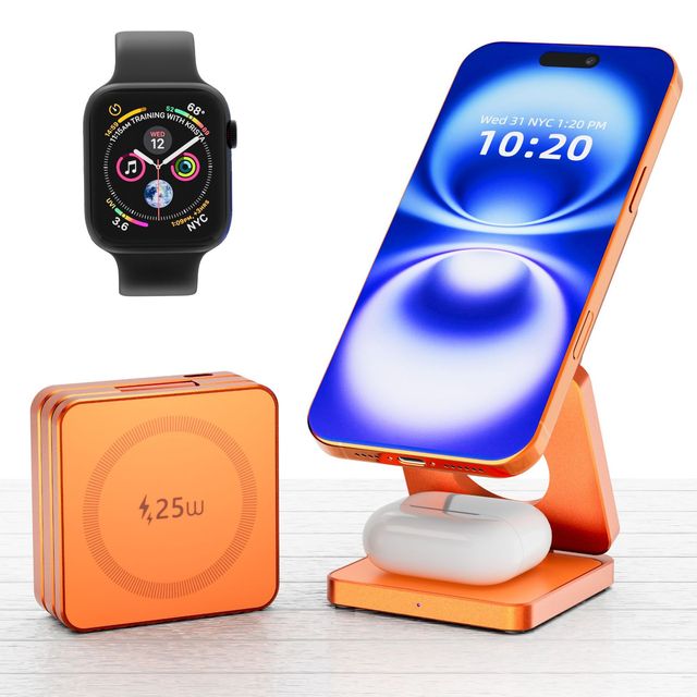 Qi2.2 25W Folding Wireless Charger for iphone 16/17 Series Other Mobile Phone Earphones and Watch Fast Charging