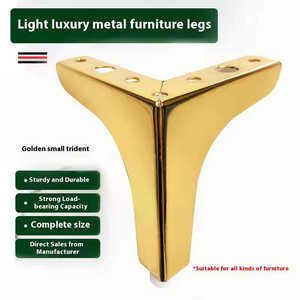 Meubles en métal modernes robustes, armoire, lit, canapé, pieds en angle droit pour salon, cuisine, atelier - Product Image 4