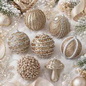 Décorations de Noël créatives scintillantes pour arbre de Noël, ensemble de boules en mousse transfrontalières pour fêtes de fin d'année - Product Image 4