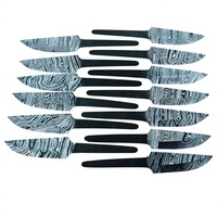 Couteau de poche artisanal à lame vierge en acier Damas, manche en acier Damas, pour la chasse, l'extérieur et usage industriel, haute qualité 58HRC