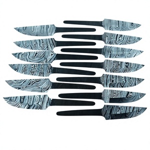 Cuchillo de Bolsillo con Hoja de Acero de Damasco Hecha a Mano, Mango de Acero de Damasco, para Caza, Uso Industrial y al Aire Libre, Alta Calidad, 58HRC - Product Image 3