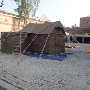 Tactic <b>Tent</b> with Attached Bath <b>Waterproof</b> Canvas Shelter with 2 Doors 2 Windows and Heavy Duty 650 GSM Fabric - Product Image 4