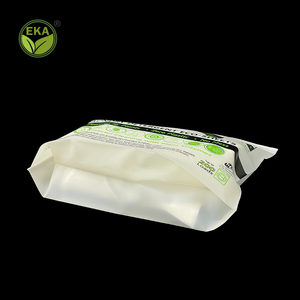 Minlee Pla Bột Ngô Frosted Túi Với Trượt Đóng Cửa Phân Hủy Sinh Học Biểu Tượng Dây Kéo Thanh Xương Đồ Lót Vớ Đứng Lên Túi - Product Image 4