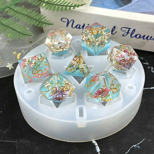 7 قطع راتنج الزهر الايبوكسي سيليكون الحرفية لوازم الفن قوالب السيليكون بالجملة ديي لراتنجات الايبوكسي الفن الحرفية صب لعبة المجلس - Product Image 1