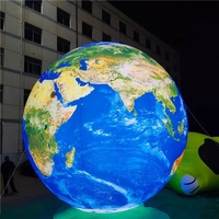 Globe gonflable du système solaire Saturne, neuf planètes, ballon planète Terre avec LED