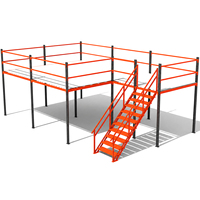 Plateforme de mezzanine industrielle en acier pour entrepôt et espace de bureau