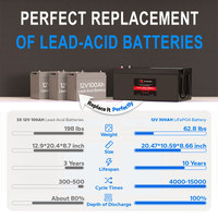 Paket Baterai Lifepo4 12v 100AH 200AH 24v 100ah 200ah 300ah 460ah 48V Lithium Ion Deep Cycle