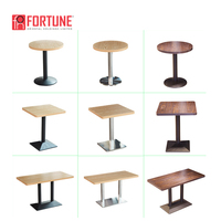 Table de restaurant moderne en promotion pour hôtels et centres commerciaux, table de snack-bar avec base métallique, vente en gros