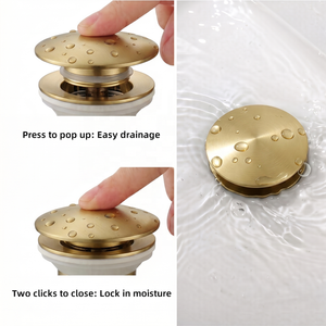 Desagüe de Lavabo Comercial de Latón Sólido Cromado Moderno para Cocina y Baño con Rosca G1-1/4 <span class=keywords><strong>Click</strong></span> <span class=keywords><strong>Clack</strong></span> - Product Image 3