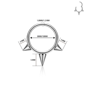Acier chirurgical 316L 16G Nez Oreille Piercing Bijoux Septum Anneaux Pointu Spike Cliquez Mode Daith Rook Boucles D'oreilles Pierc Anneau - Product Image 2