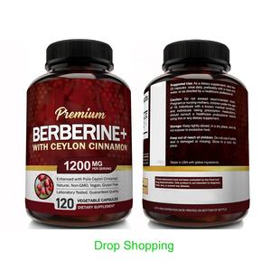 แคปซูลเบอร์เบอรีน HCL พรีเมียม 1200 มก. พร้อมซีอิลอนซินนามอนเสริมอาหารสำหรับผู้ใหญ่ เม็ดรากเบอร์เบอรีน HCI - Product Image 1