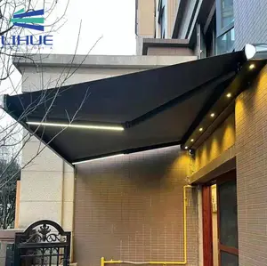 Outdoor Sunshade Automatic Retractable Side Awning/Aluminum Rolling Awning Door Canopy Auvent