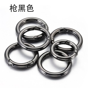 Khóa móc chìa khóa bằng thép không gỉ, móc khóa hợp kim kẽm, móc khóa dạng móc lò xo, thiết kế vòng tròn - Product Image 5