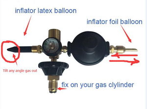 Buena calidad de <span class=keywords><strong>dos</strong></span> en un tipo de gas de helio reguladores y látex globo de la hoja - Product Image 4