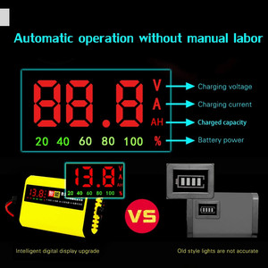<span class=keywords><strong>Cargador</strong></span> de Batería de Auto de <span class=keywords><strong>12V</strong></span> 2A con Pantalla LED, <span class=keywords><strong>Cargador</strong></span> Inteligente para Baterías de Auto, Camioneta y Motocicleta de <span class=keywords><strong>12V</strong></span> <span class=keywords><strong>12AH</strong></span> 14AH 20AH - Product Image 3