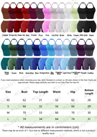 Set Pakaian Yoga Seamless Logo Kustom HIGH WAIST Pakaian Olahraga Wanita Atasan Halter Crop Top dan Celana Pendek Dua Potong Dengan Bantalan Dada