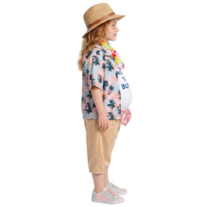Disfraz Hawaiano Infantil con Temática de Personaje Gordo, Camisa Floral, Ropa de Verano para Actuaciones, Talla Mediana - Product Image 2