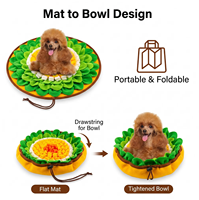 Tapis de stimulation olfactive interactif pour chien en polaire, direct usine, motif dessin animé, durable, pour alimentation lente et recherche de nourriture, lavable