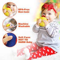 V130 Jouets en peluche de haute qualité pour bébé Grange souple avec hochet de ferme Ensemble d'animaux couineurs Portable Montessori Jouets doux pour bébé 6-12 mois