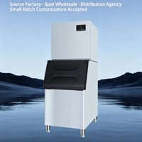 Machine à glaçons industrielle automatique à refroidissement par eau, capacité de stockage de 1000 kg, 2 kW, pour cuisines commerciales