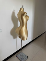 Forme de robe de demi-corps de Mannequin de femme sinueuse en tissu avec poupée factice de torse de gros seins de hanche pour l'affichage de vêtements de grande taille